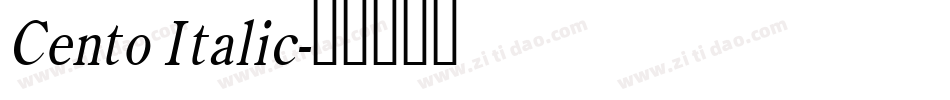 Cento Italic字体转换